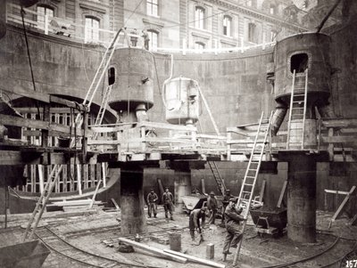 Construction du métro à Paris, le 18 janvier 1907 - French Photographer